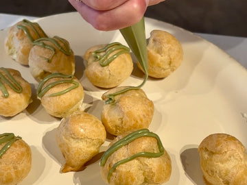 Profiteroles med pistaciefyld