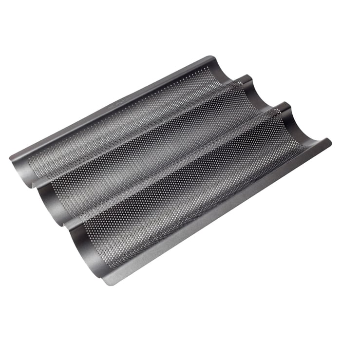 Bageform til baguette, 3 stk, perforeret