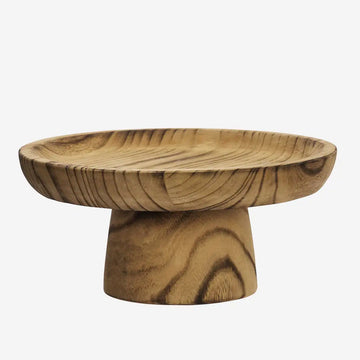 Fad på fod i træ, Ø30 cm