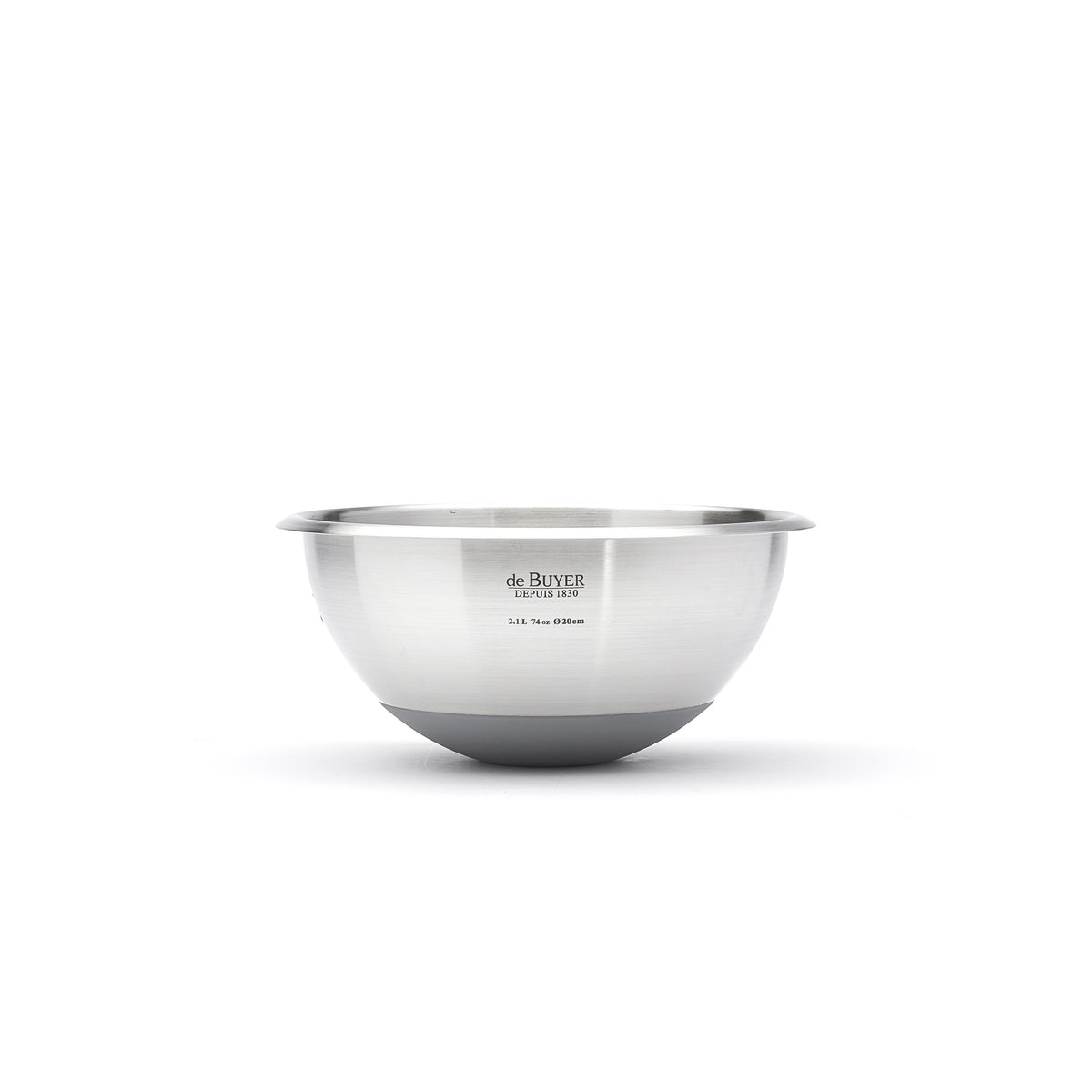 Røreskål, dome facon, rustfrit stål med silikone bund