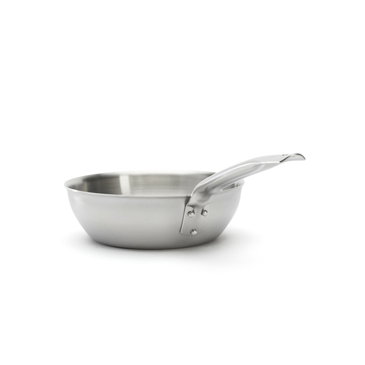 Sauterpande i rustfrit stål med rund kant i Ø24 cm, Alchimy fra de Buyer