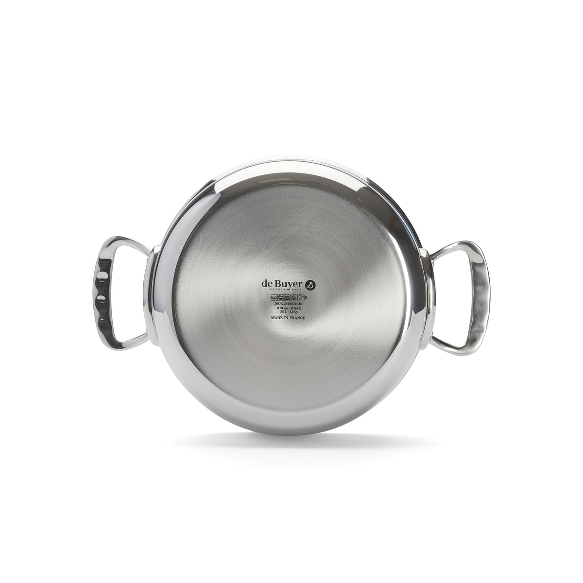 Sautergryde - rund med låg og 2 greb, Affinity fra de Buyer, Ø 24cm