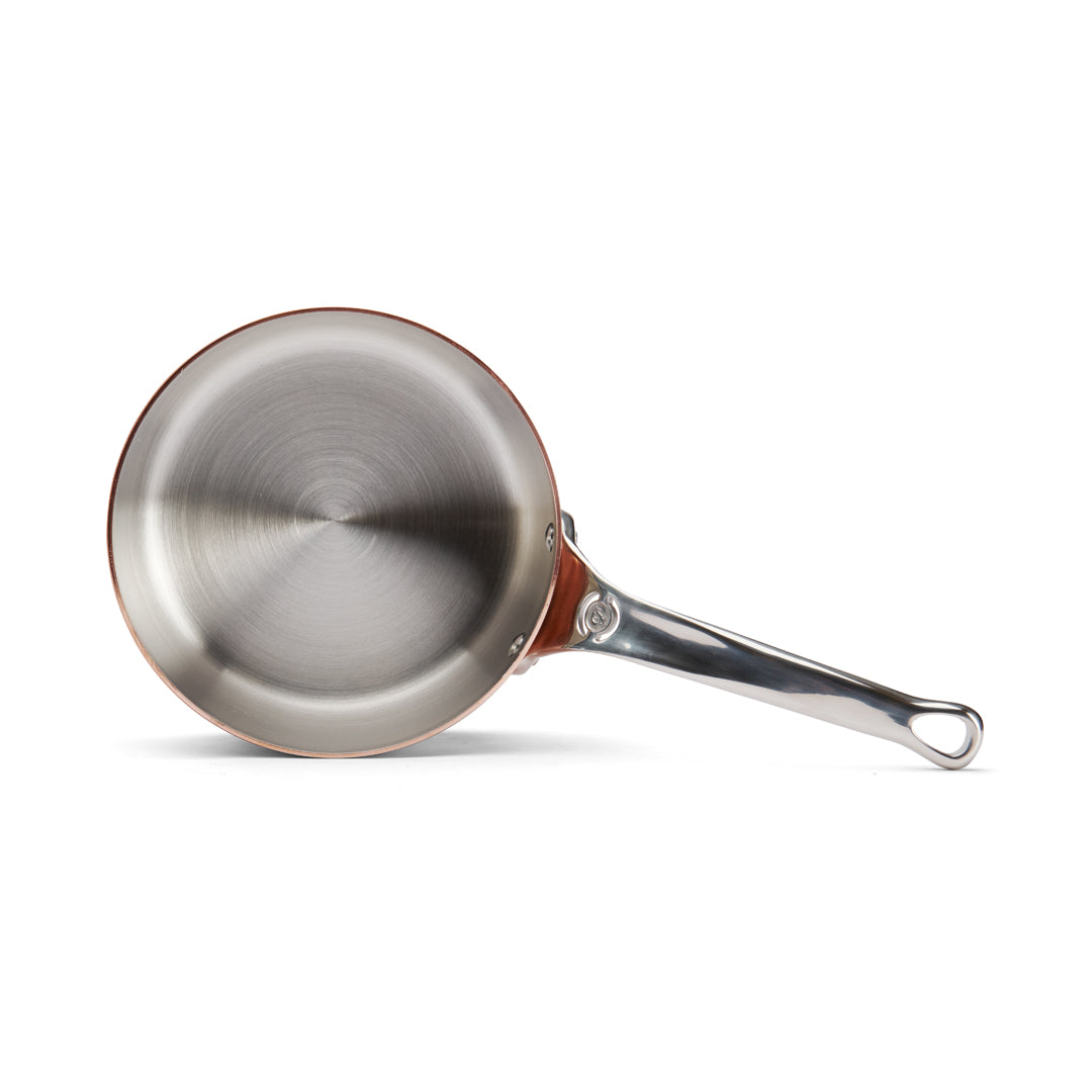 Kasserolle, kobber med rustfrit stål greb, Ø16 cm til induktion