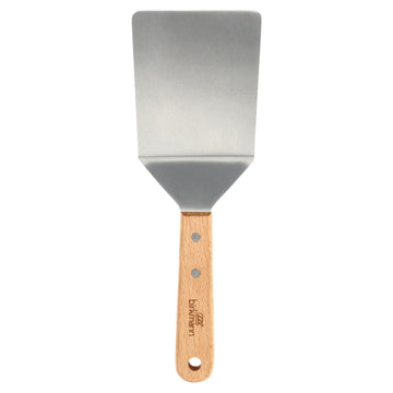 Bred spatula med træhåndtag