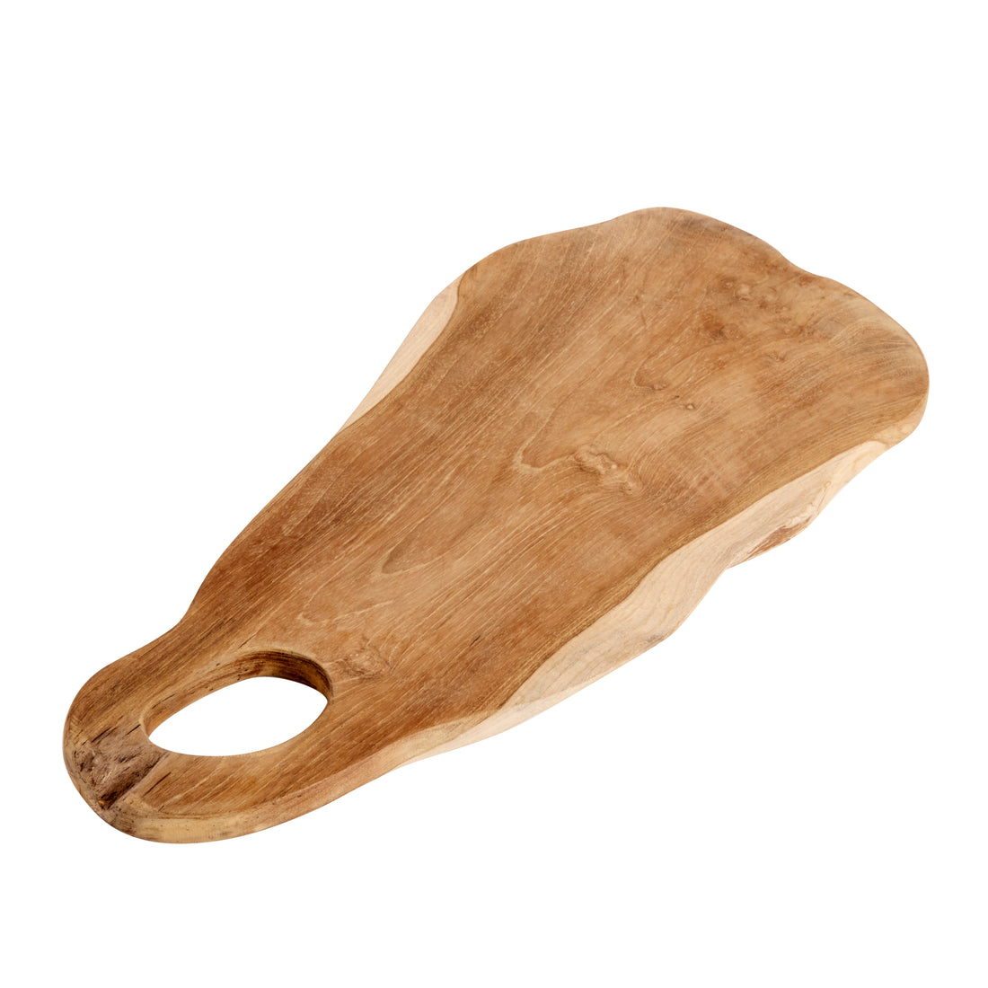Skærebræt, teaktræ organisk form