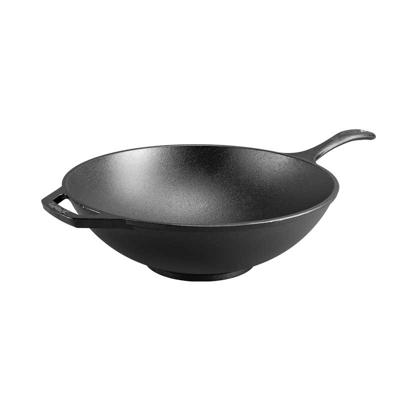 Wok i støbejern fra Lodge, Ø 32 cm