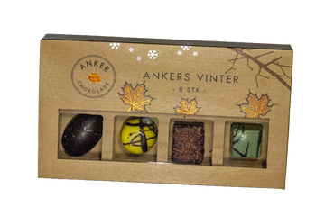 Ankers Vinter – Sæsonæske med fire chokoladevarianter