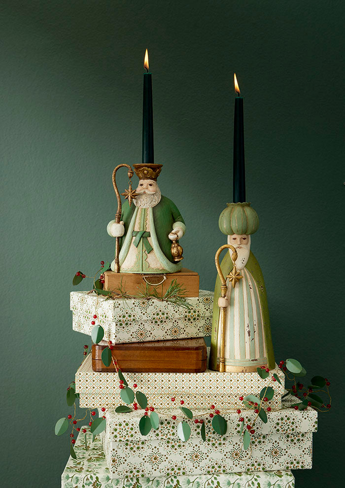Bungalow Santa Ivy lysestage – julemand 18 cm