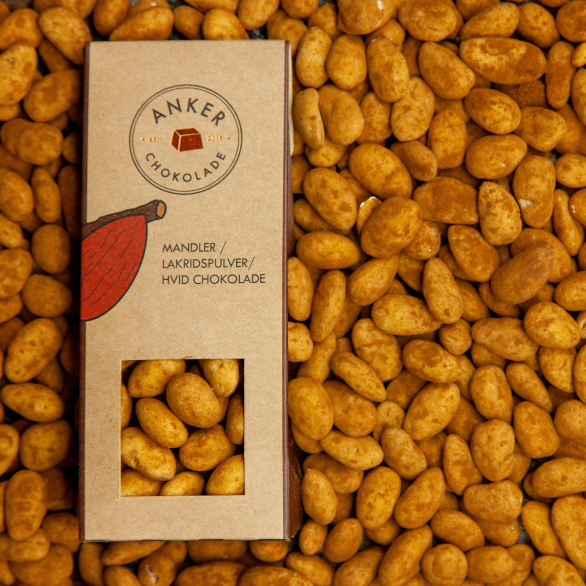 Anker Chokolade – Mandler / lakrids / hvid chokolade
