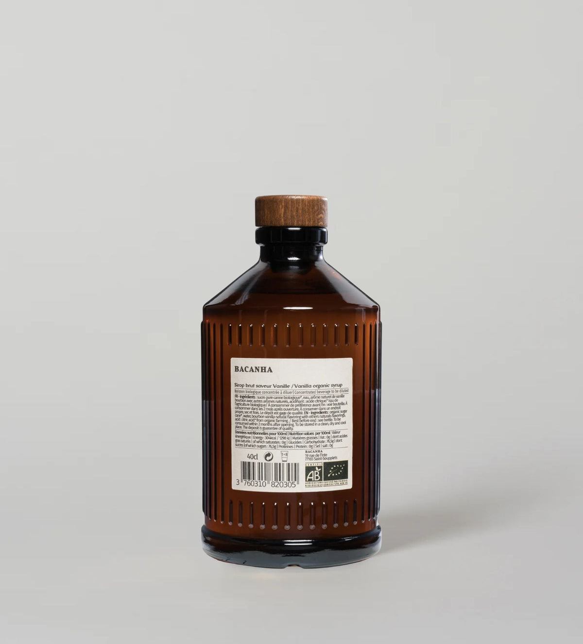 Økologisk Vaniljesirup fra Bacanha 400 ml